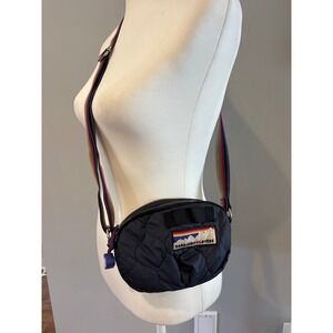 Harajuku Lovers Quilted Crossbody Bag Navy Blue Rainbow Strap Small bag